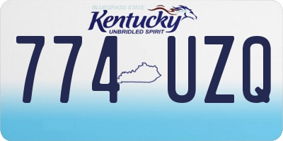 KY license plate 774UZQ