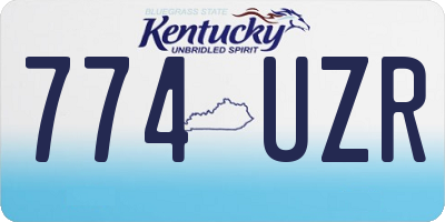 KY license plate 774UZR