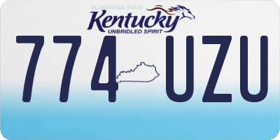 KY license plate 774UZU