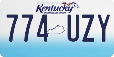 KY license plate 774UZY