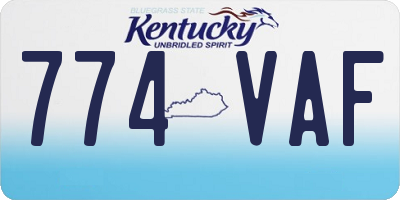 KY license plate 774VAF