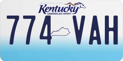KY license plate 774VAH