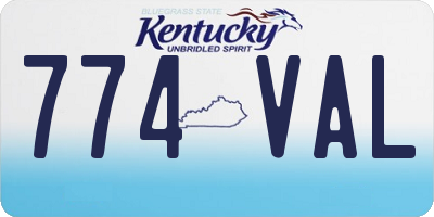 KY license plate 774VAL