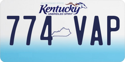 KY license plate 774VAP