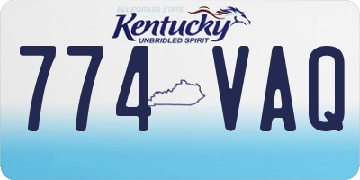 KY license plate 774VAQ