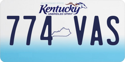 KY license plate 774VAS