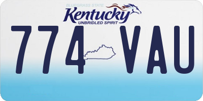 KY license plate 774VAU