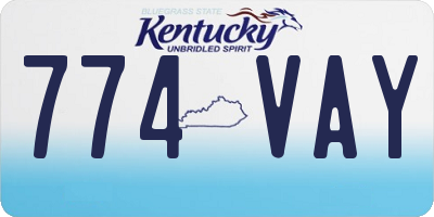 KY license plate 774VAY