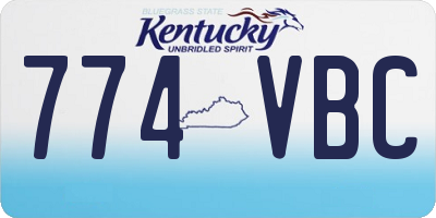KY license plate 774VBC