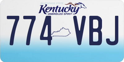 KY license plate 774VBJ