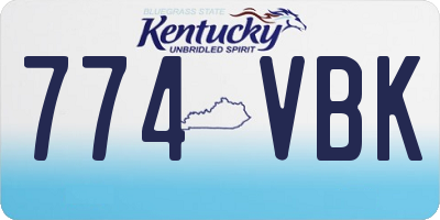 KY license plate 774VBK
