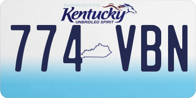 KY license plate 774VBN