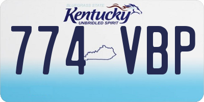 KY license plate 774VBP