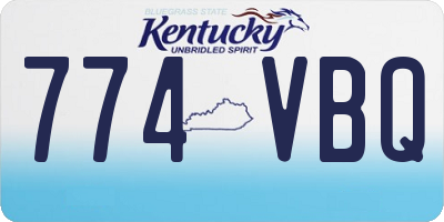 KY license plate 774VBQ