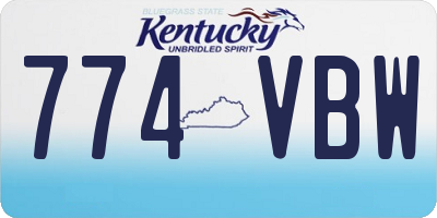 KY license plate 774VBW