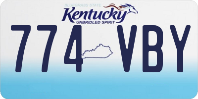 KY license plate 774VBY