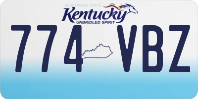 KY license plate 774VBZ