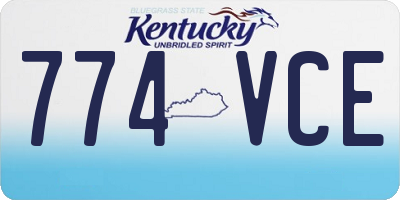 KY license plate 774VCE