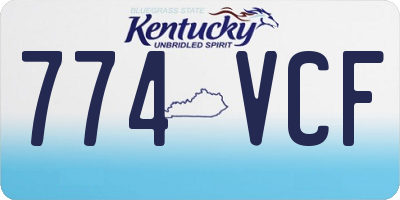 KY license plate 774VCF