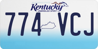 KY license plate 774VCJ
