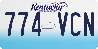 KY license plate 774VCN