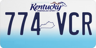 KY license plate 774VCR
