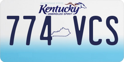 KY license plate 774VCS