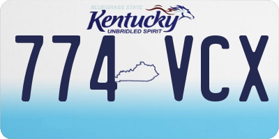 KY license plate 774VCX
