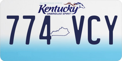 KY license plate 774VCY