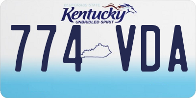 KY license plate 774VDA