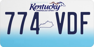 KY license plate 774VDF