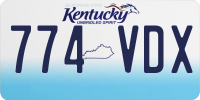 KY license plate 774VDX