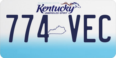 KY license plate 774VEC
