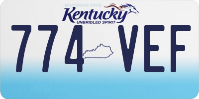 KY license plate 774VEF