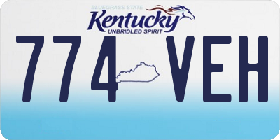 KY license plate 774VEH