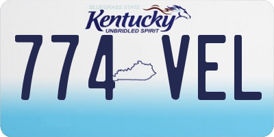 KY license plate 774VEL