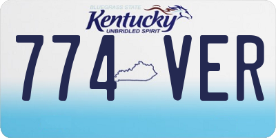 KY license plate 774VER