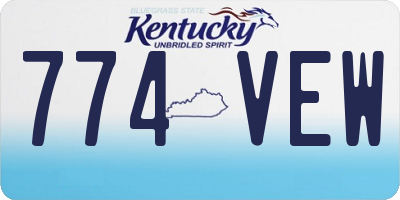 KY license plate 774VEW