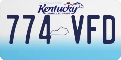KY license plate 774VFD