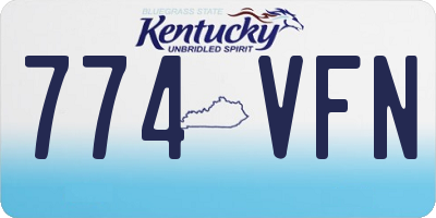 KY license plate 774VFN