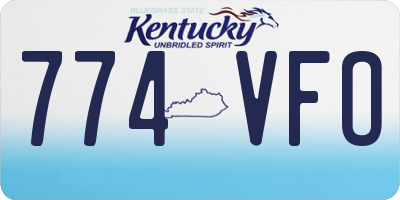 KY license plate 774VFO
