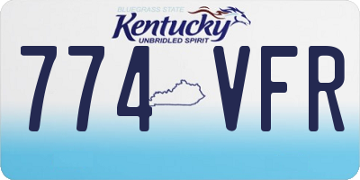 KY license plate 774VFR