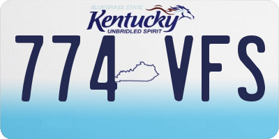 KY license plate 774VFS