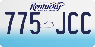 KY license plate 775JCC