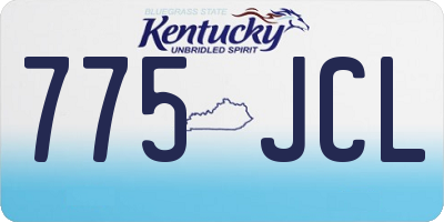 KY license plate 775JCL