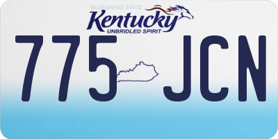 KY license plate 775JCN