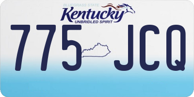 KY license plate 775JCQ