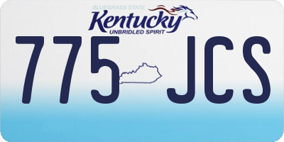 KY license plate 775JCS