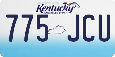 KY license plate 775JCU