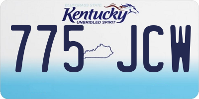 KY license plate 775JCW